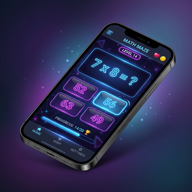 MathBrain Gameplay Mockup